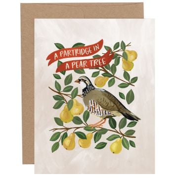 Partridge In A Pear Tree Holiday Greeting Card